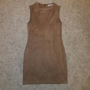 Chloe K Dresses - NWOT Light Brown Suede Dress Chloe K Dresses - NWOT Light Brown Suede Dress